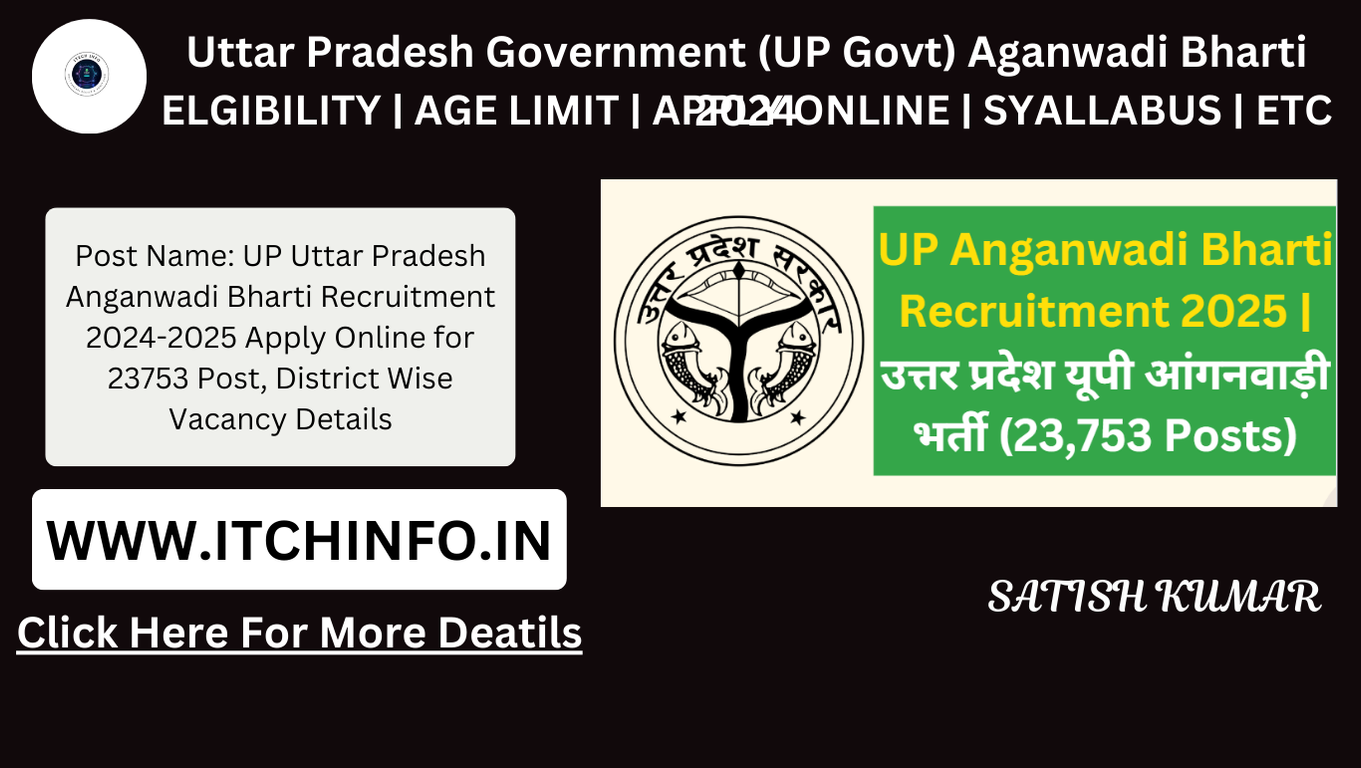 up anganwadi bharti online form 2025
