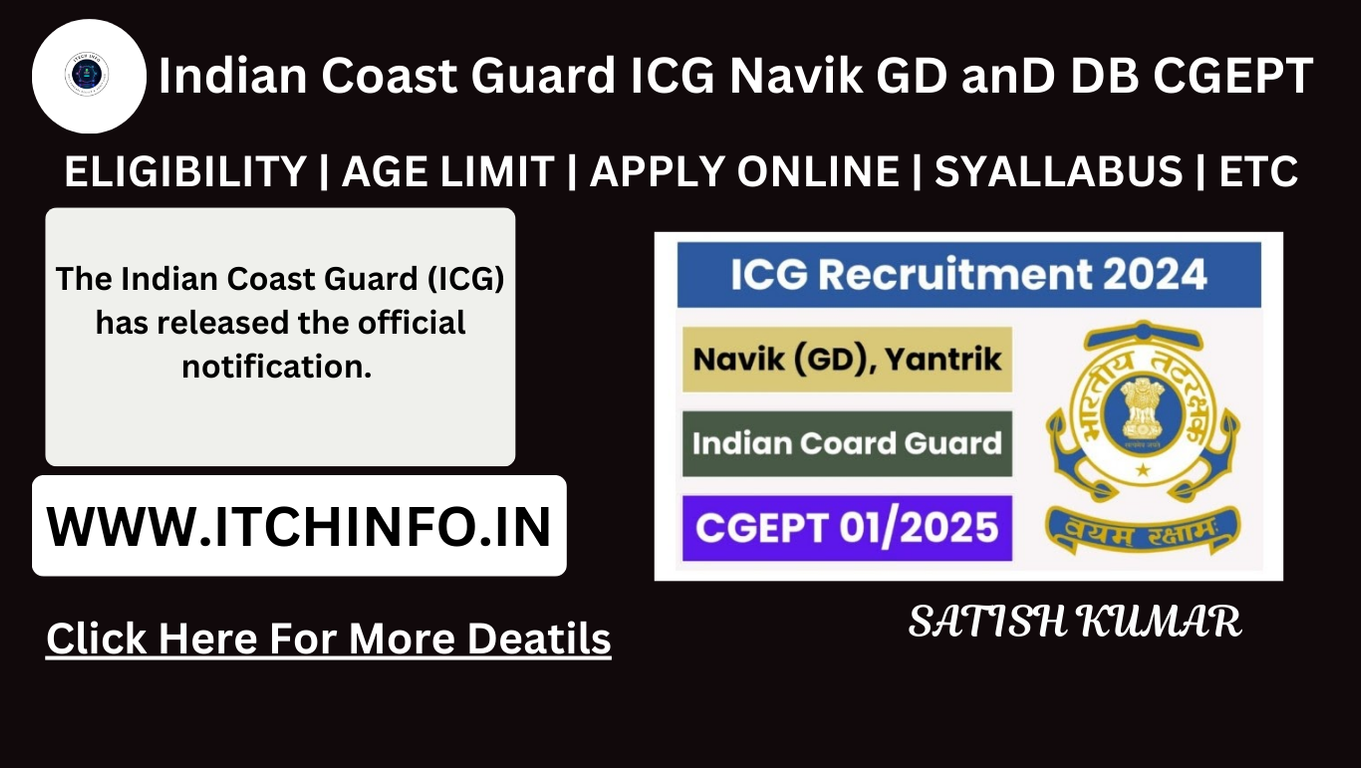 Join Indian Coast Guard ICG Navik GD anD DB CGEPT