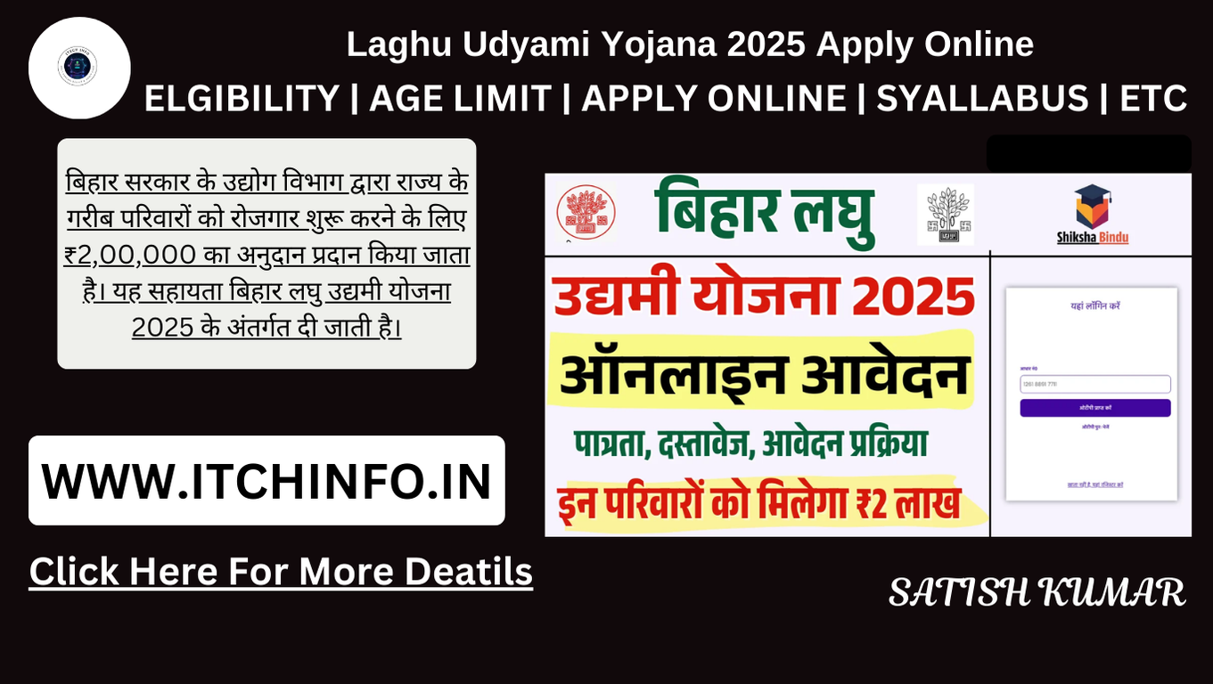 Laghu Udyami Yojana 2025 Apply Online