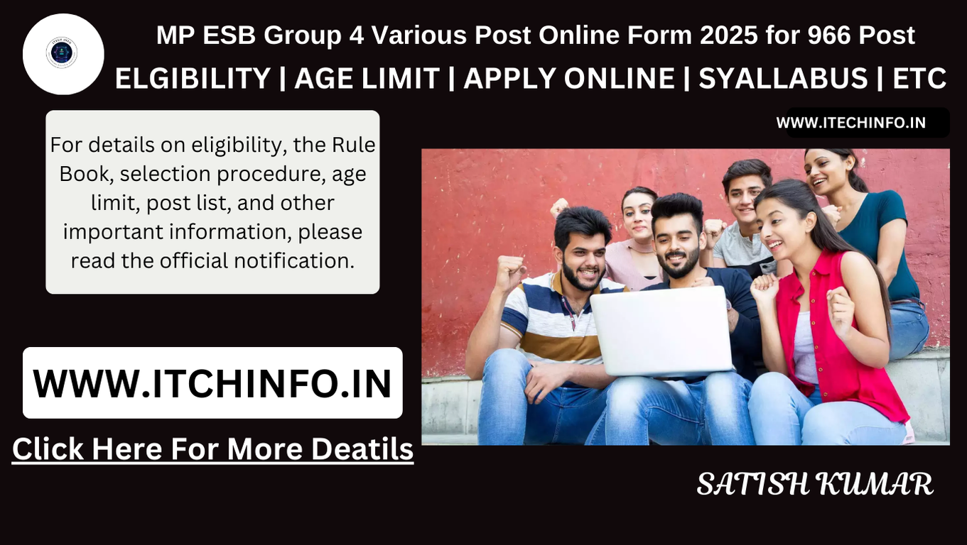 MP ESB Group 4 Various Post Online Form 2025 for 966 Post