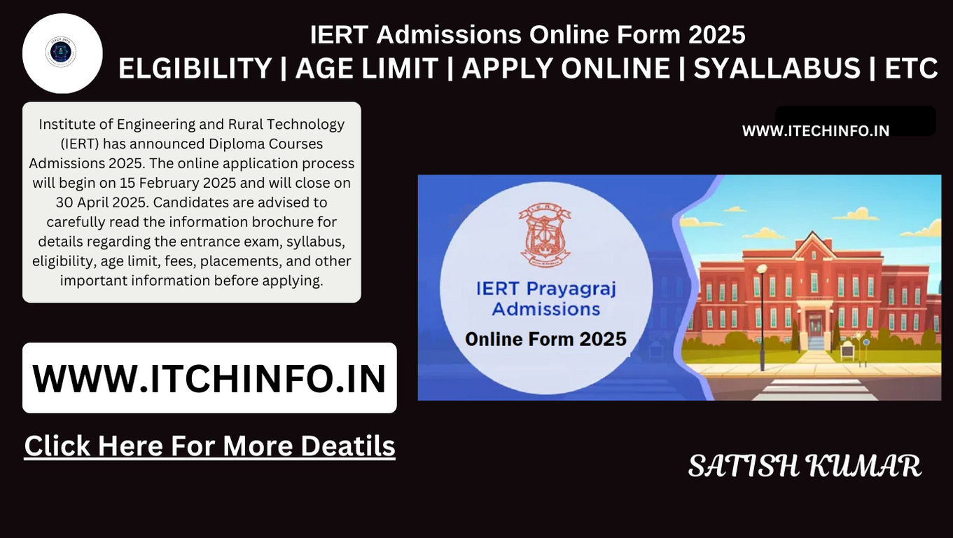 IERT Admissions Online Form 2025