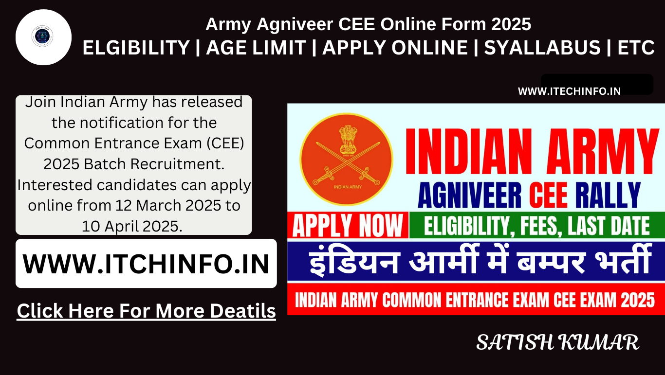 Army Agniveer CEE Online Form 2025