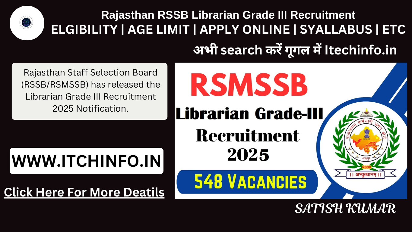 Rajasthan RSSB Librarian Grade III Recruitment