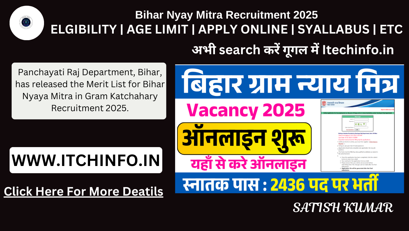 Bihar Nyay Mitra Recruitment 2025