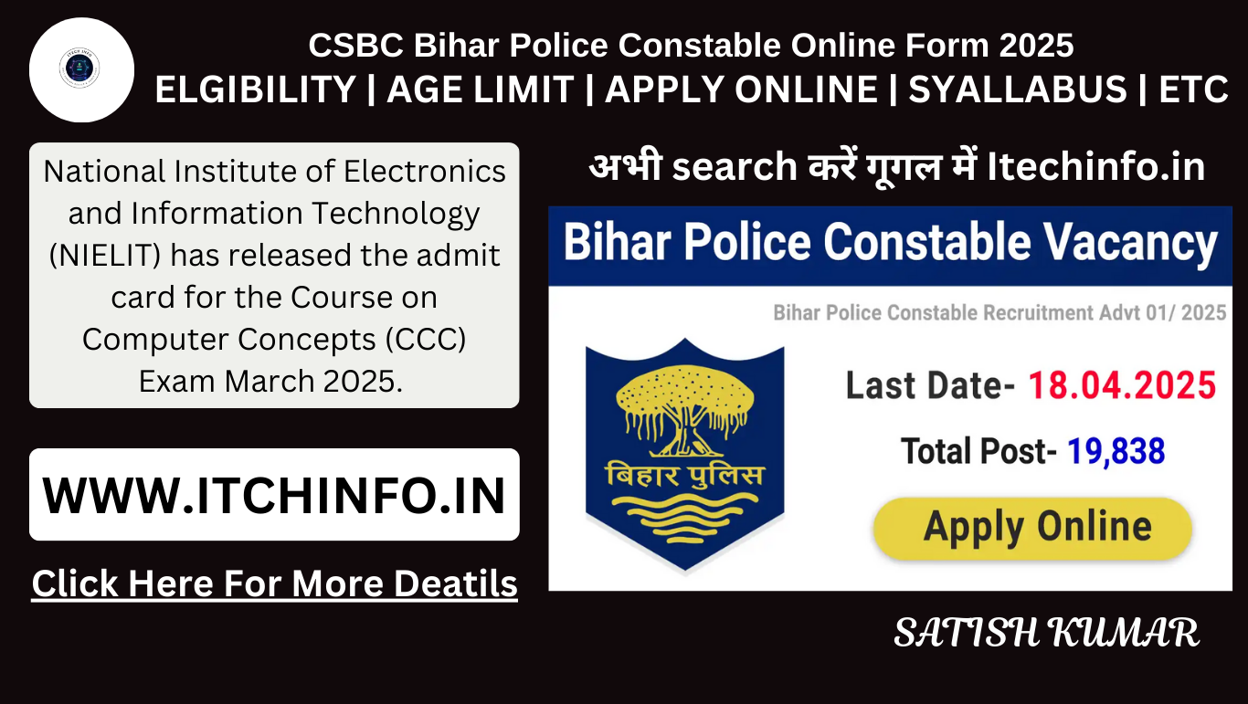CSBC Bihar Police Constable Online Form 2025
