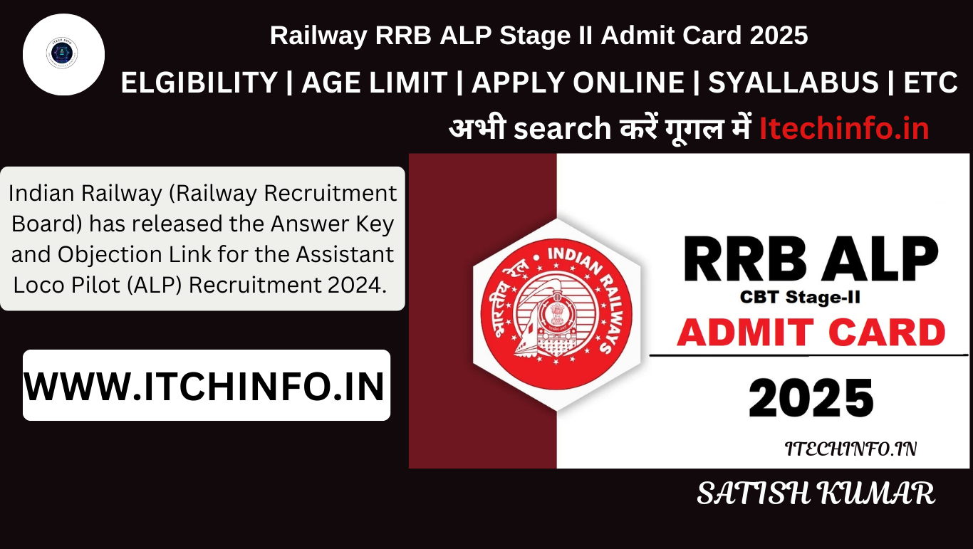 Railway RRB ALP Stage II Admit Card 2025