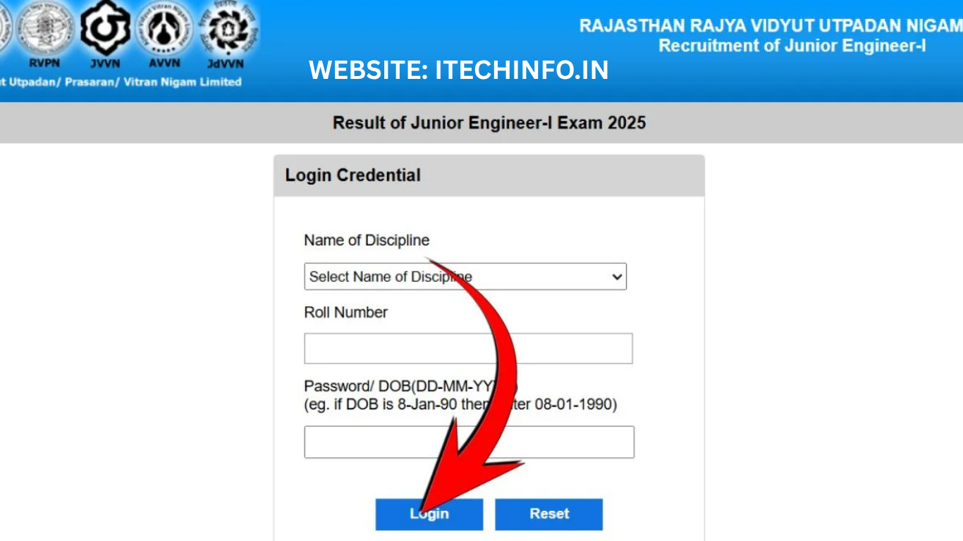 RVUNL JE Result 2025 OUT